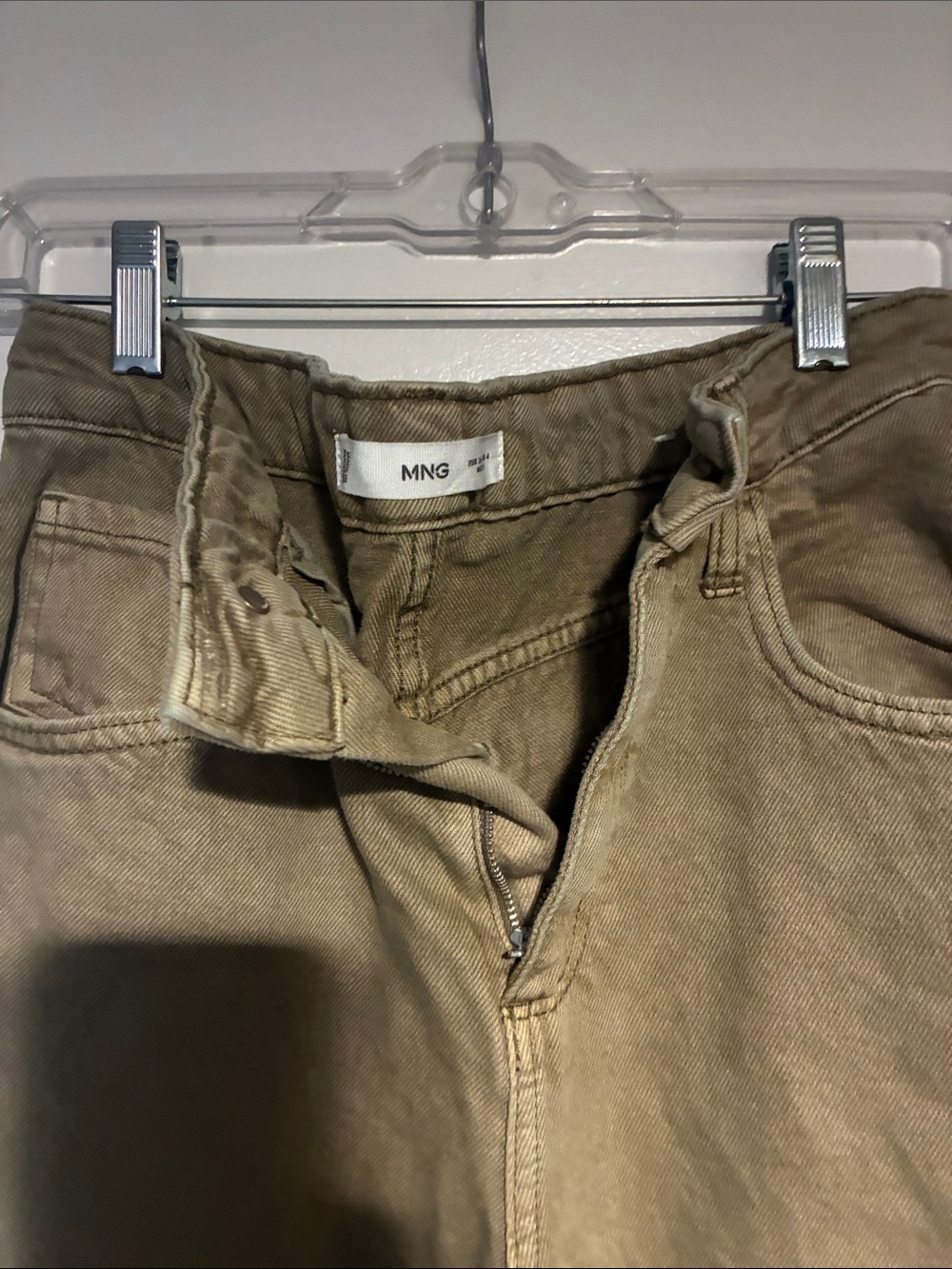 MNG Wide-Leg Jeans in Light Brown